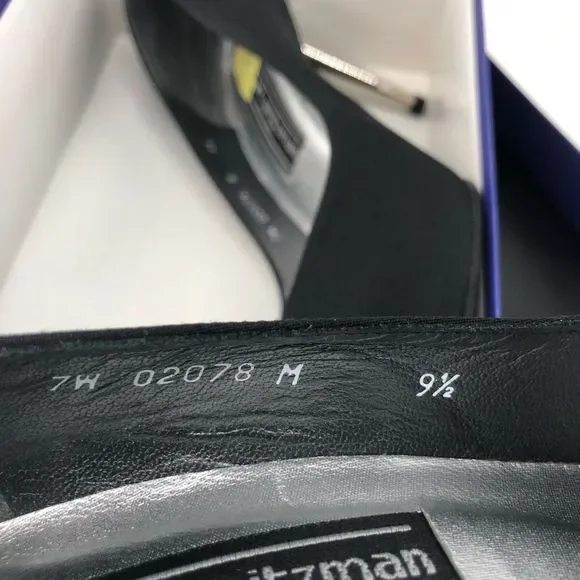 Stuart Weitzman Black Crystal Metal High Heels Pumps with Box
